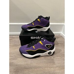 Shaq H.O.F. Basketball Shoes Kids Size 7 Purple Black Yellow AQ95027BUZ NIB